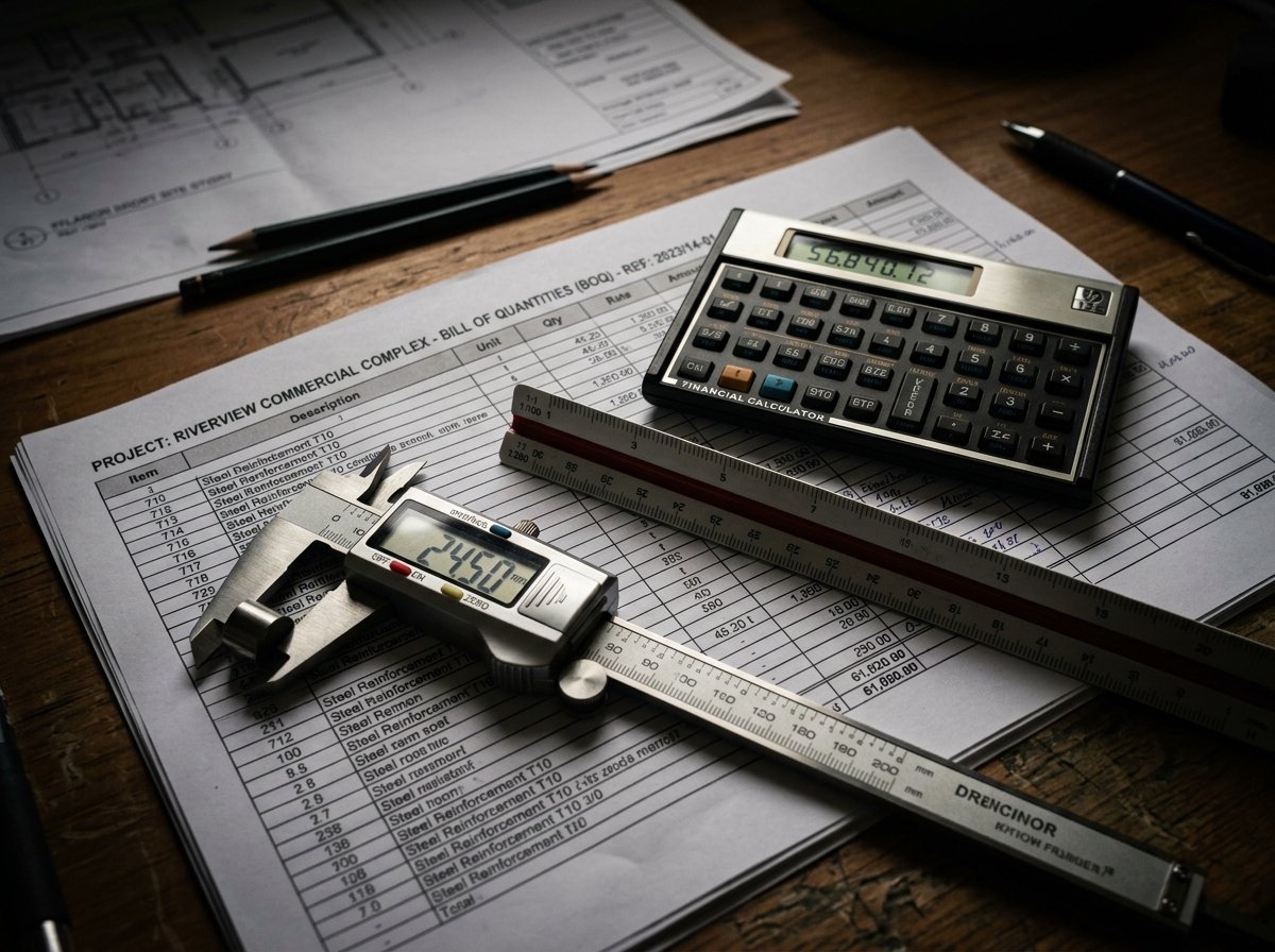 Quantity surveying calculation