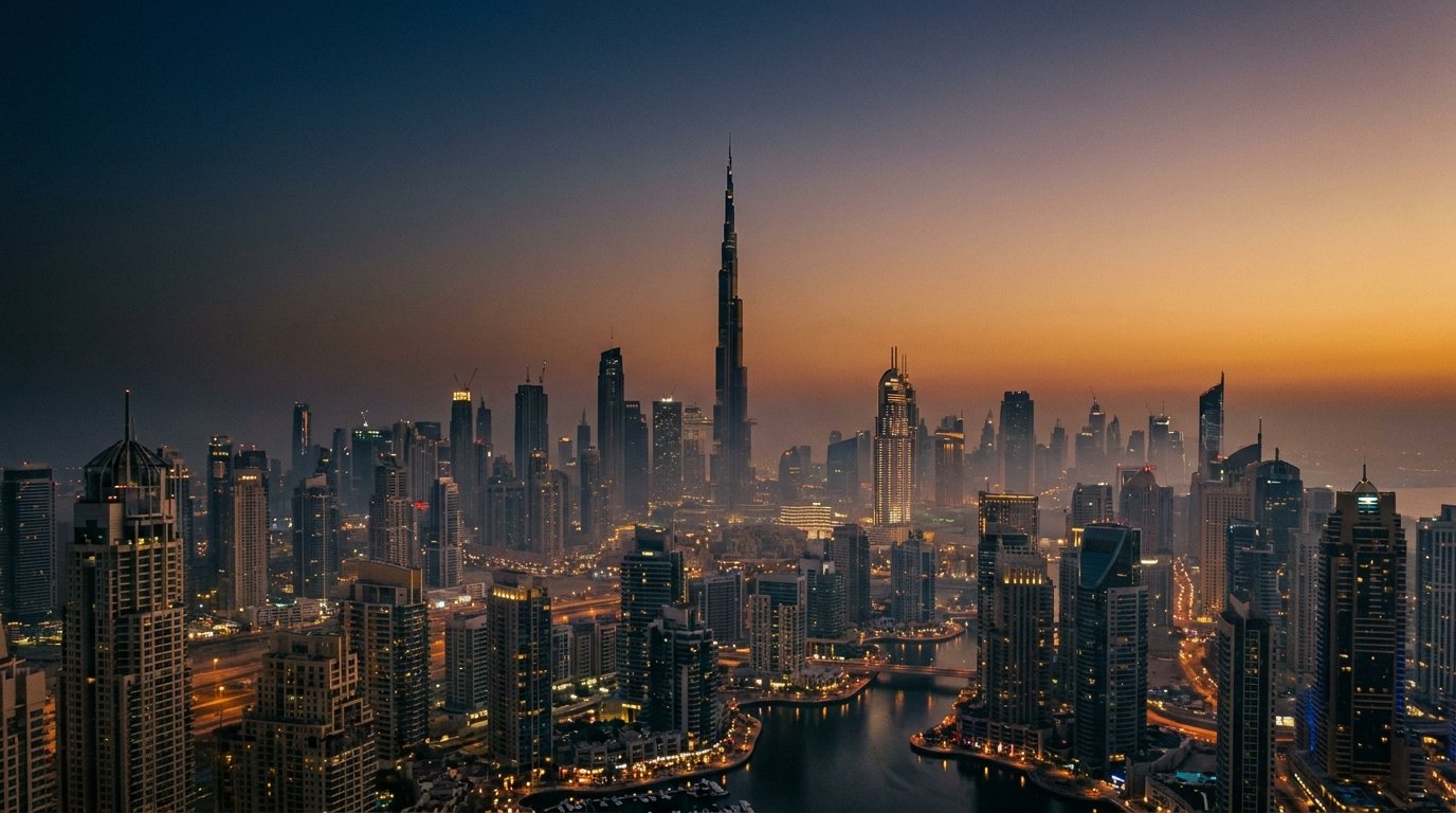 Dubai skyline twilights