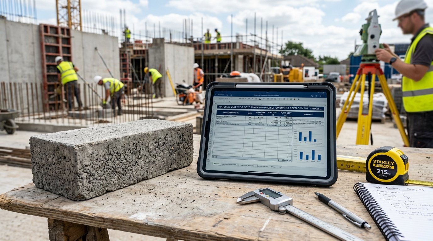 Quantity surveying calculations